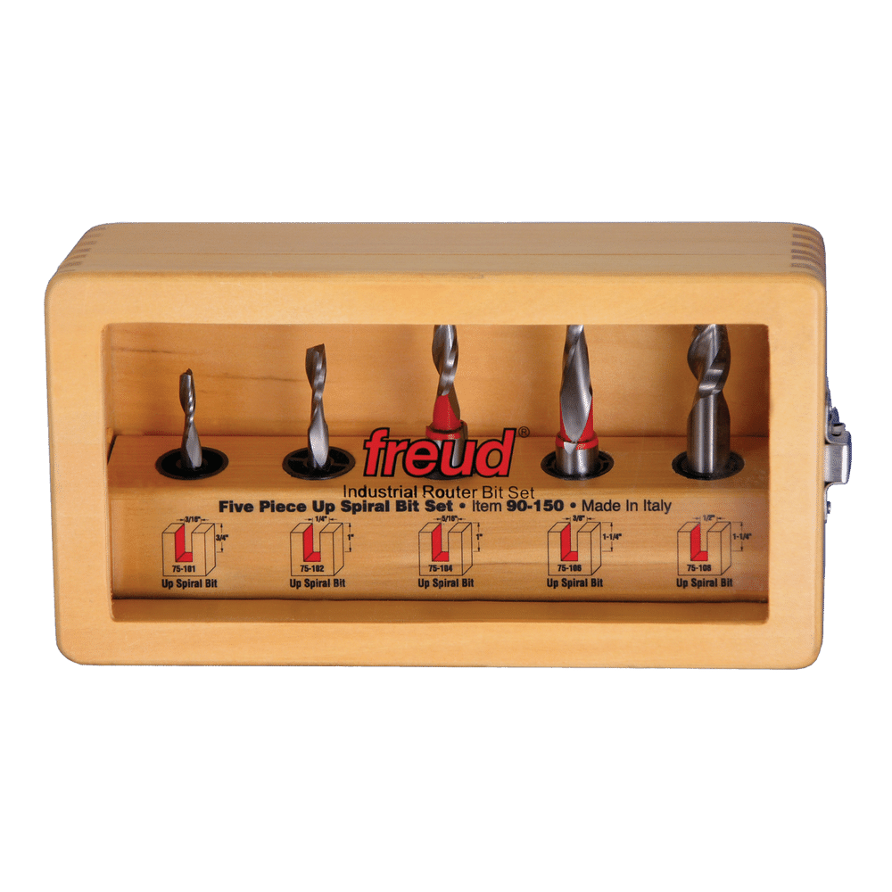 Freud 90 150 5 Piece Up Spiral Bit Set