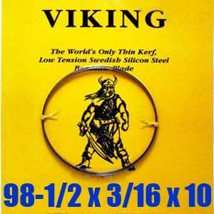 Viking 98 1/2'' x 3/16'' x 10 tpi Swedish Silicon Bandsaw Blade