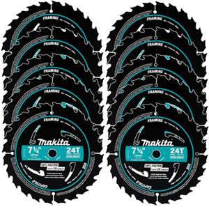 Makita, A-94530-10 Lame de charpente 7-1/4'' 24T, paquet de 10 17092