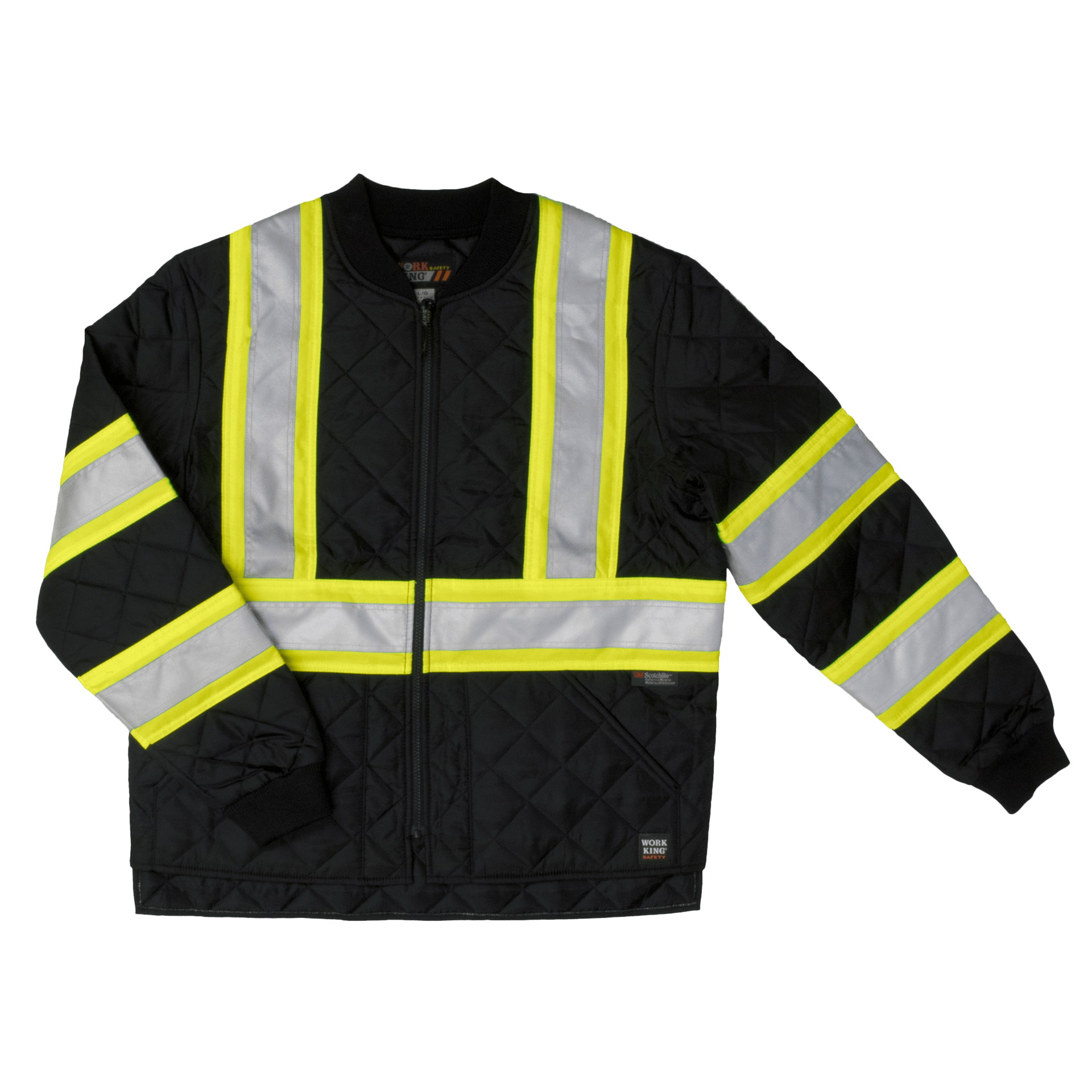 Work King High Visibility Work Quilted Safety Jacket s432 by Tough Duck