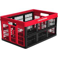 CLEVERMADE, Caisse de rangement pliable rouge 45L 044105060